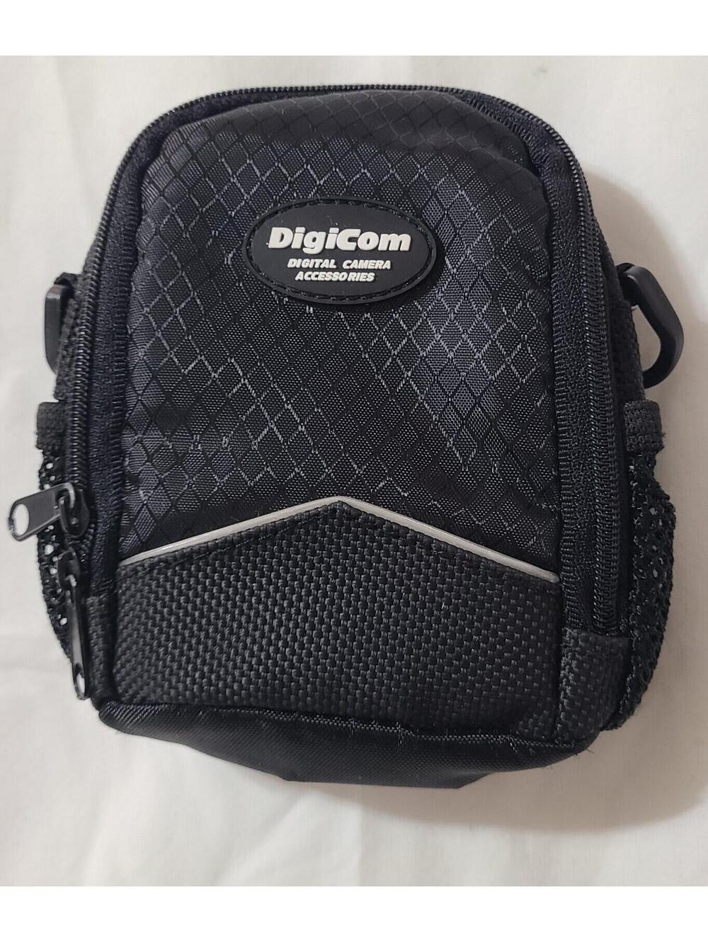 Digicom Digital Camera Accessory Bag Size Small 5x4.5 & 39" Shoulder Strap Black
